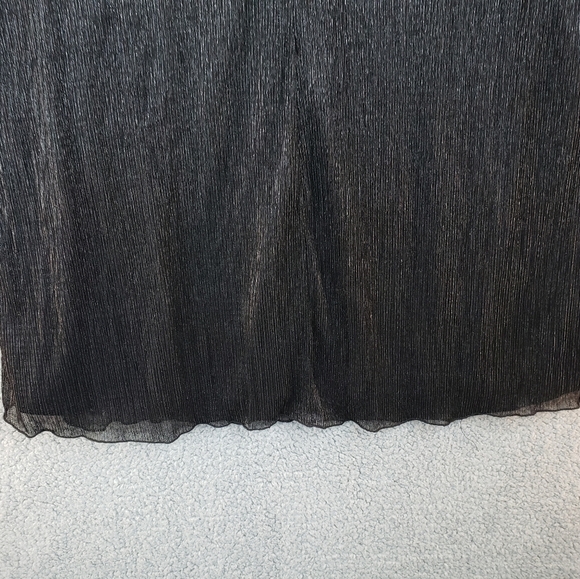 Marina Black A-Line Chiffon Sparkle Evening Cocktail Wedding Dress Sz 14 - Picture 9 of 11